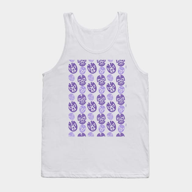 Luchador Mask Purple Tank Top by LotusArtStudio